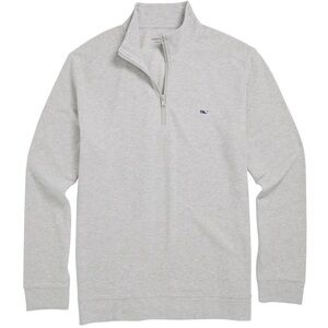 Vineyard Vines Light Gray Zip-Up Sweater
